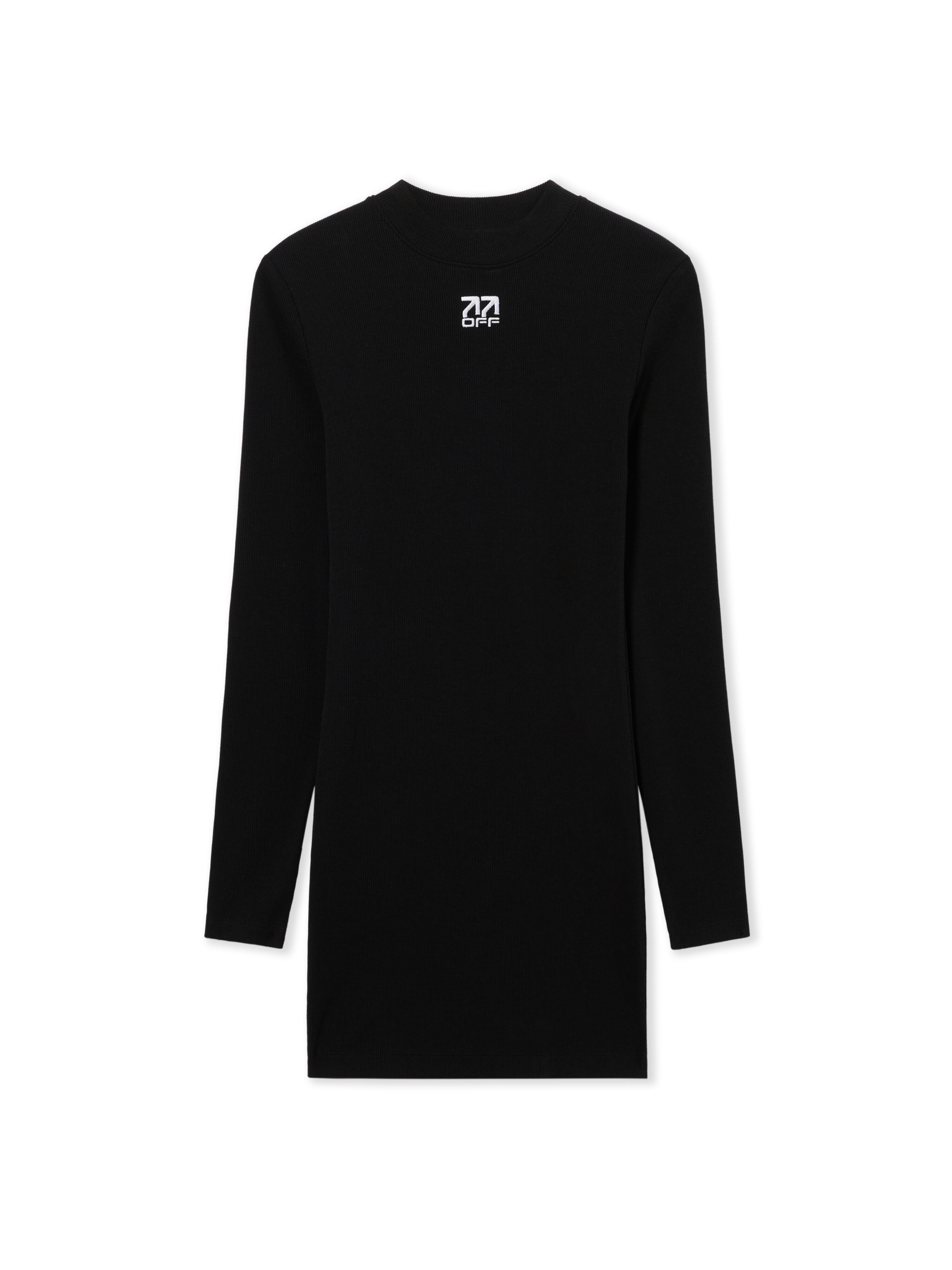 LAB L/AB Long-Sleeved Fitted Rib Dress Black Night LABF2639U00106T