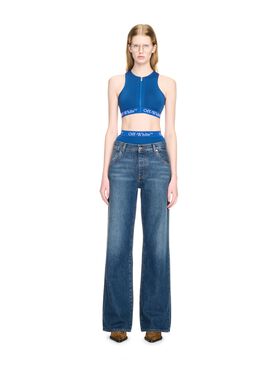 OFF WHITE Cargo Wide Denim Pants  OWYB019F24DEN001