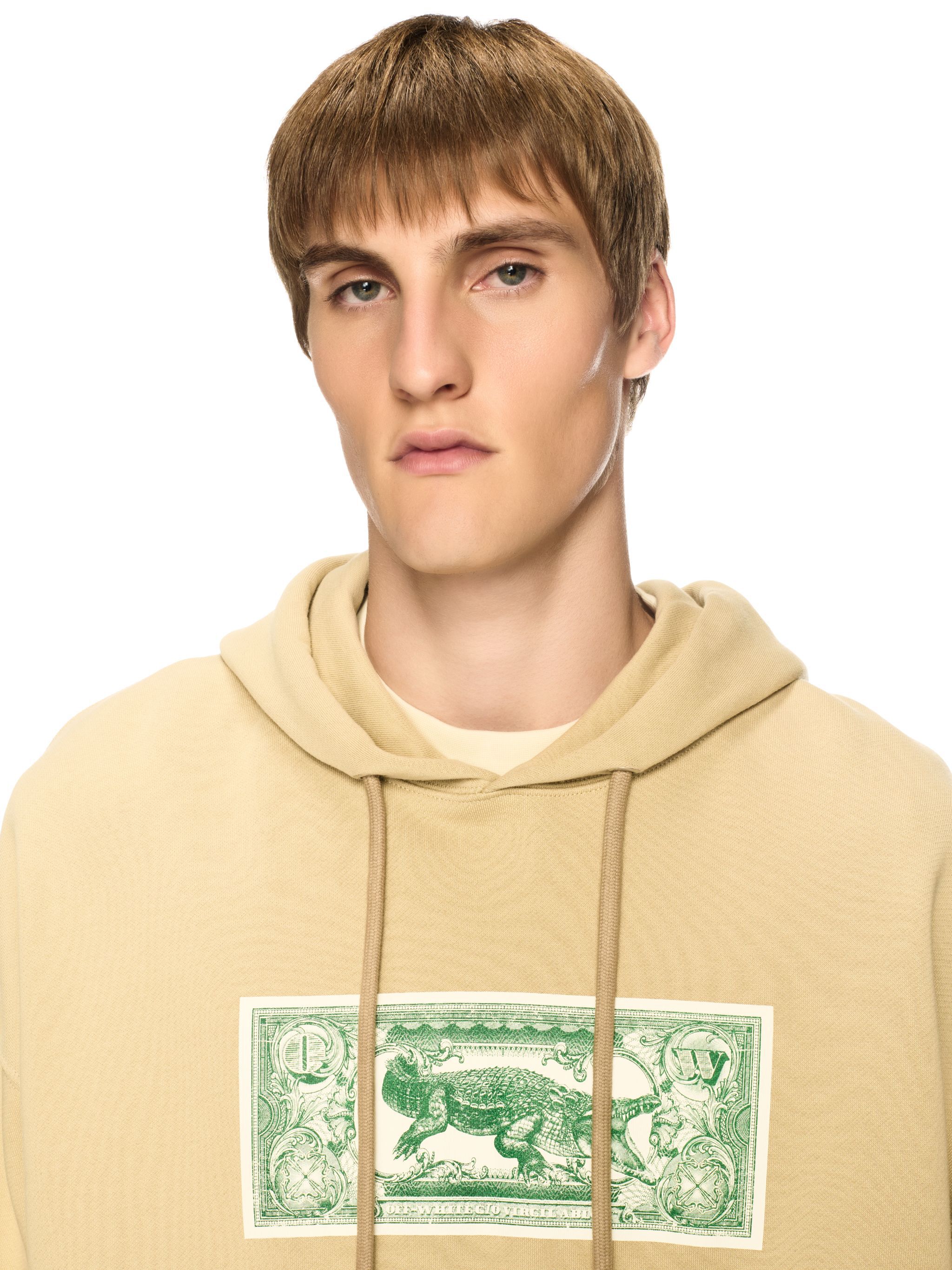 OFF WHITE Banknote Arrow Skate Hoodie Cream NEUTRALS OMBB085S25FLE00H