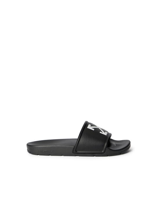 Arrow Slide Sandals OFF WHITE Arrow Slide Sandals BLACK - WHITE OMIU003C99MAT001