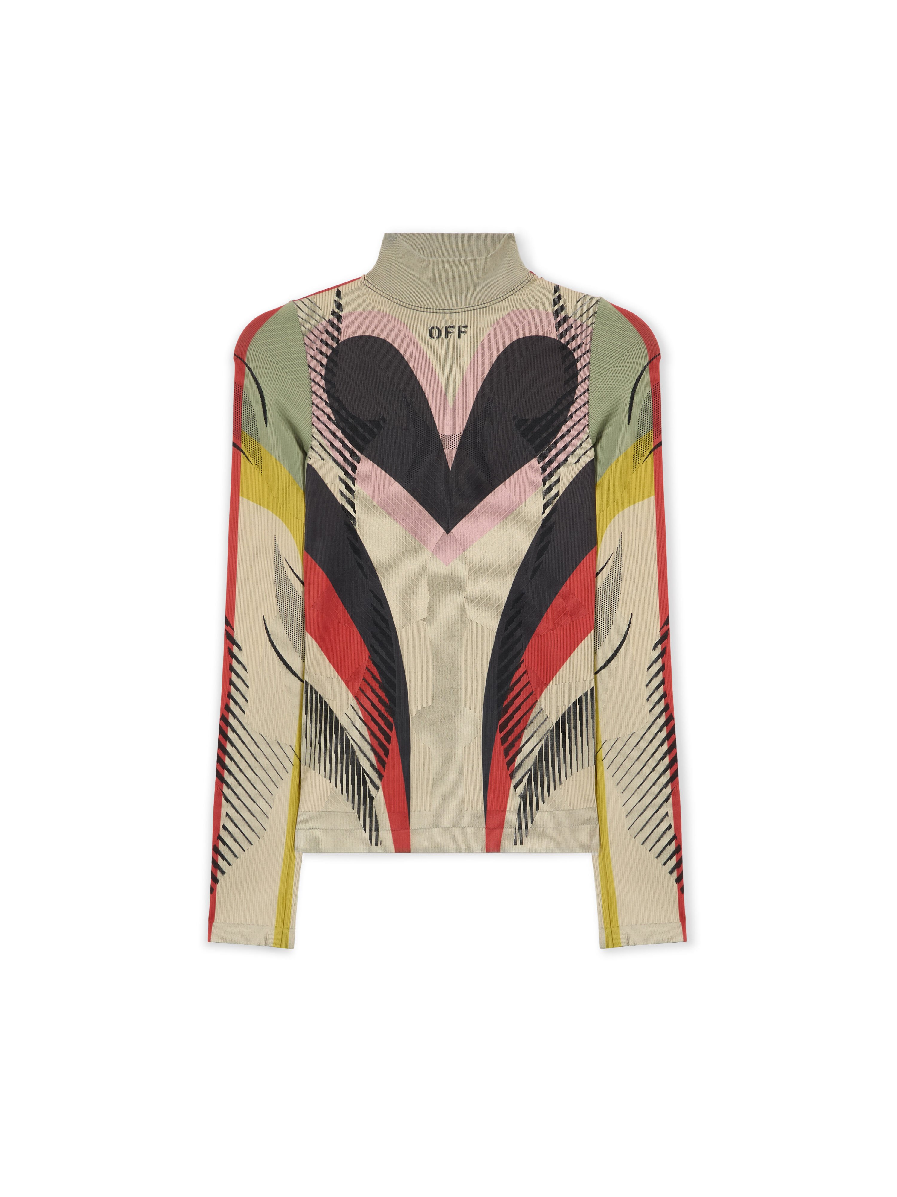 OFF WHITE Seamless Col Block Top Sand Barbados Cherry 29A00231T