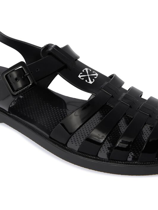 OFF WHITE Black Arrow Pvc Sandals BLACK OWIH05ES25MAT001