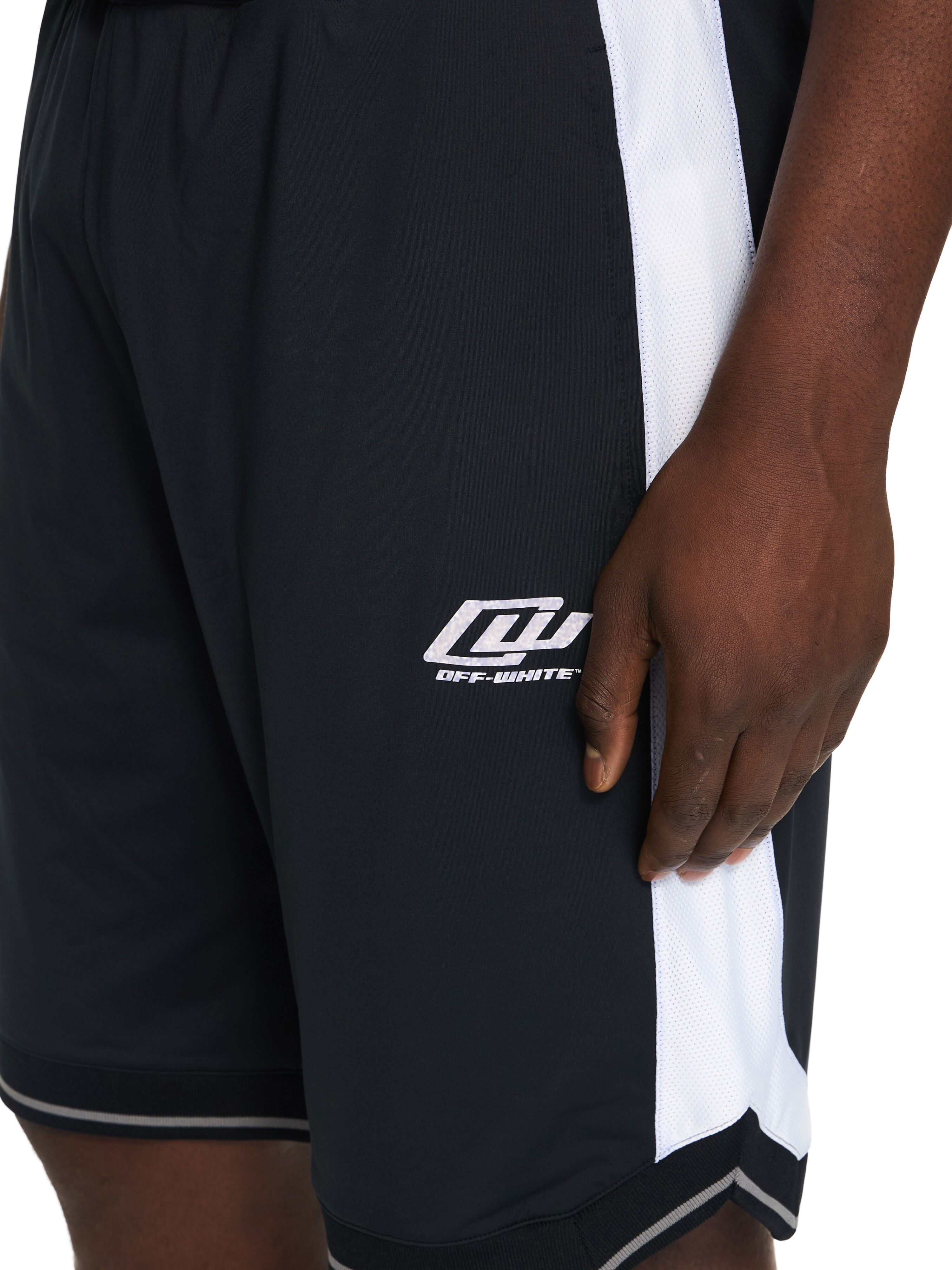 OFF WHITE OWR Team Soccer Shorts BLACK 44MCI01AS26J001