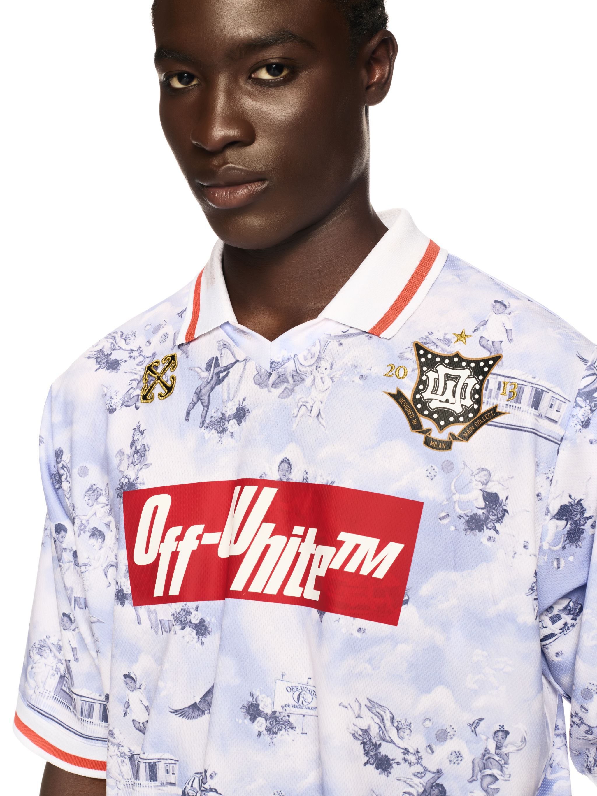 OFF WHITE Maglia Da Calcio Lilla Con Motivo Affresco VIOLA OMAD00CS25JER001