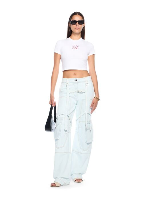 Cargo Denim Pants OFF WHITE Cargo Denim Pants LIGHT BLUE-NO COLOR OWYB01JF25DEN001