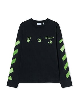 OFF WHITE Bacco Arrow Skate Long Sleeve T-Shirt VINTAGE BLACK 44MAB09CF26J008