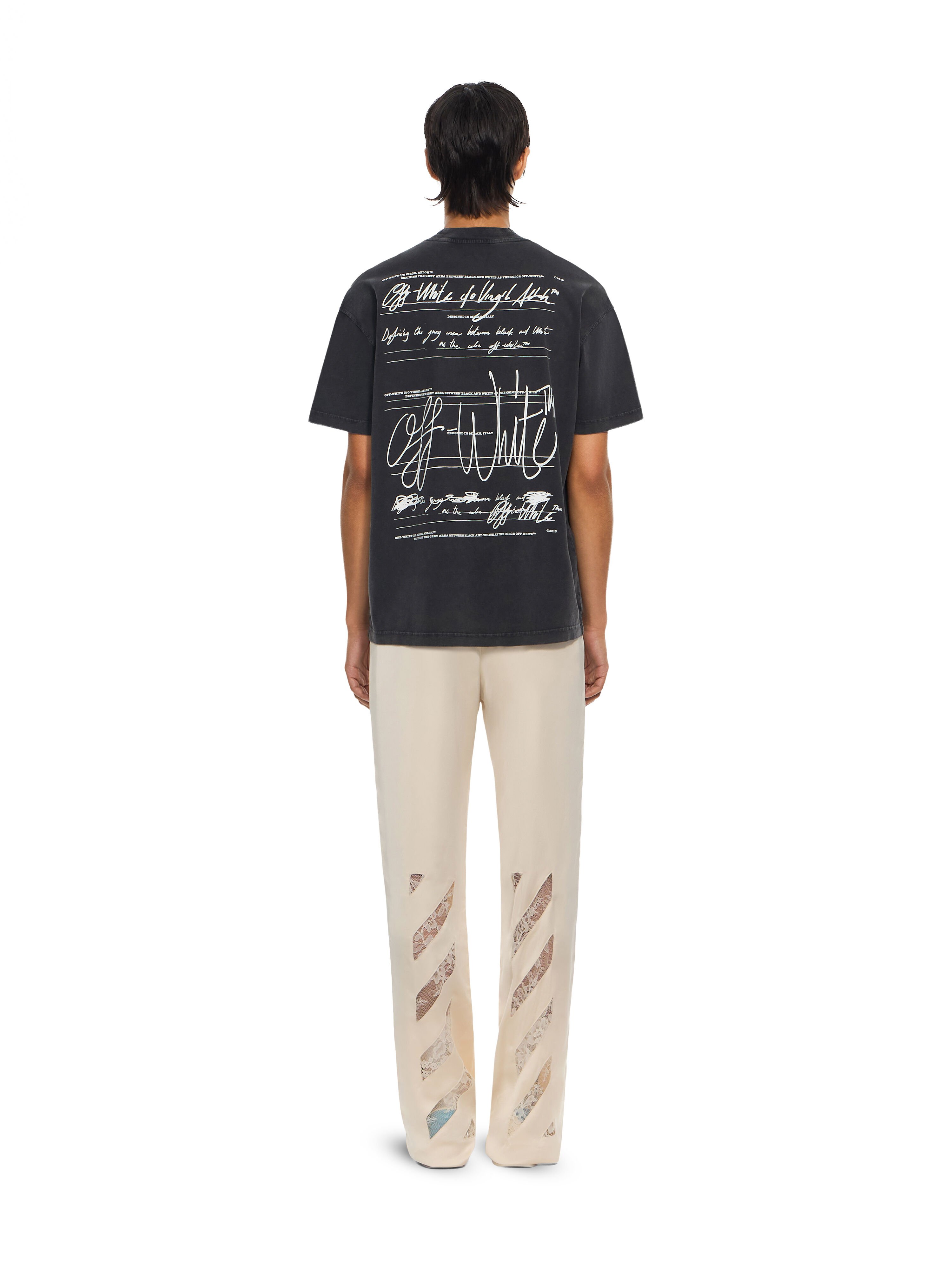 Stroke Regular T-Shirt OFF WHITE Stroke Regular T-Shirt Fade Out Black White 2FA00440T