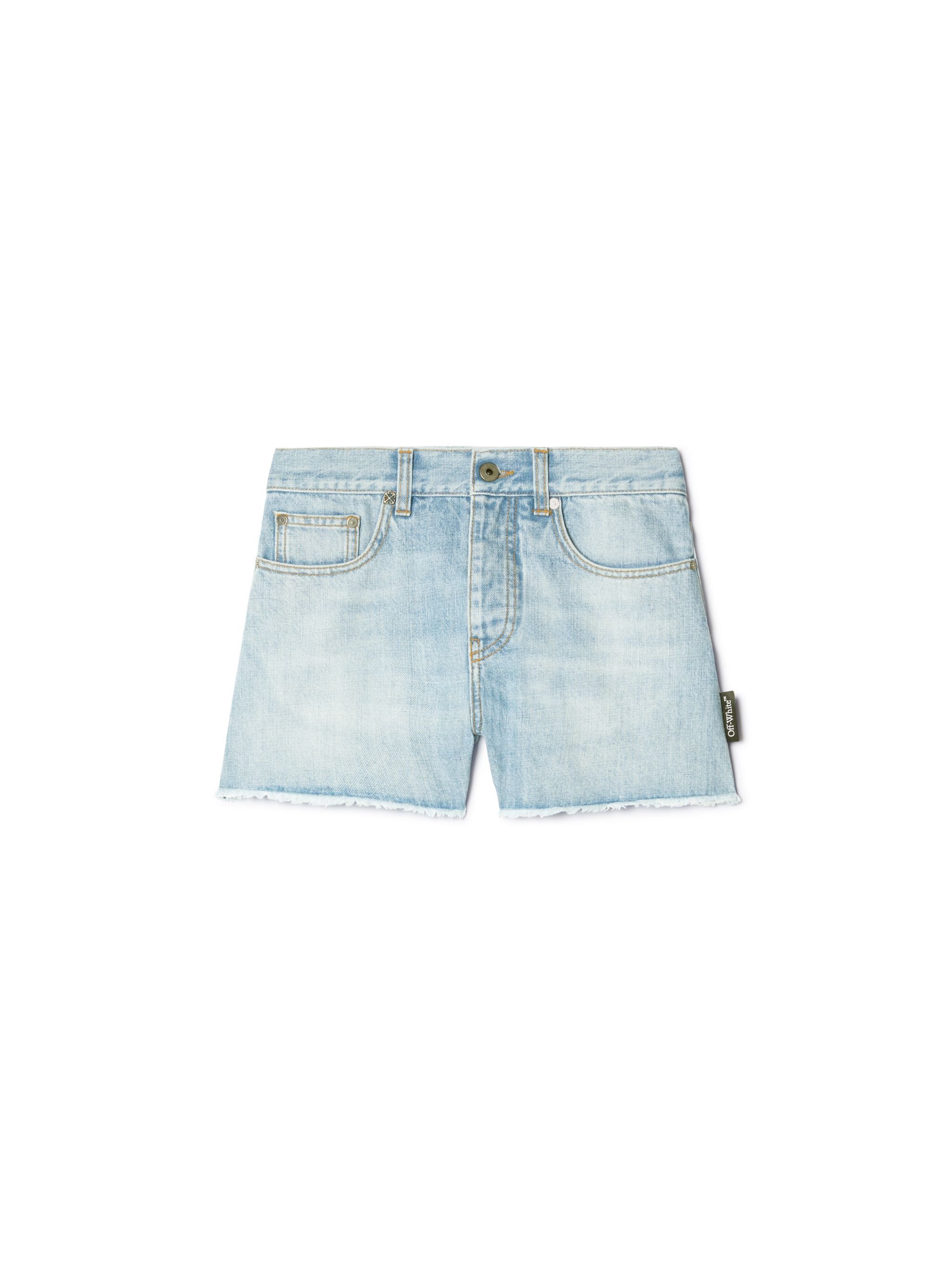 OFF WHITE Helle Blaue Denim Shorts BLAU OWYC019S25DEN001