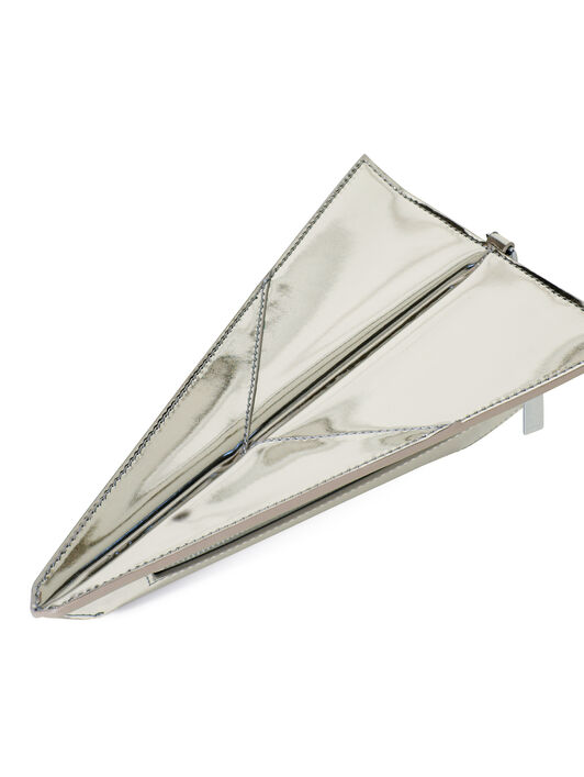 OFF WHITE Silver Paper Plane Clutch  OWNM057Z25FAB001