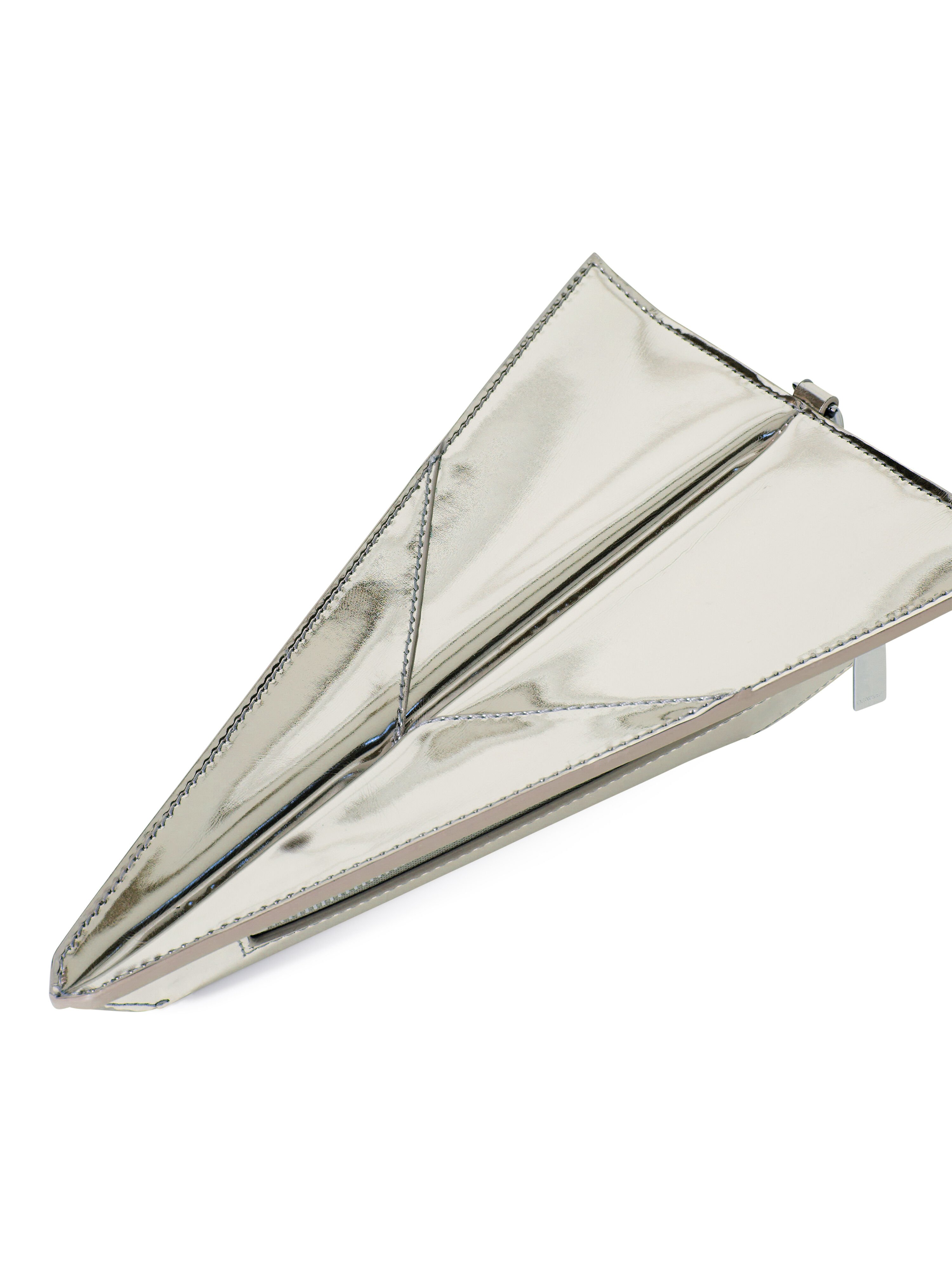 OFF WHITE Silver Paper Plane Clutch  OWNM057Z25FAB001