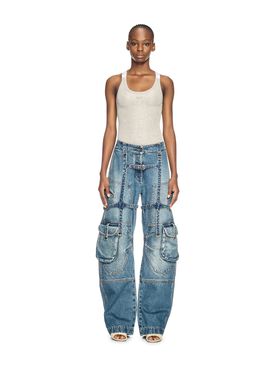 OFF WHITE Canotta In Lurex Color Argento ARGENTO OWAD25SS25JER002