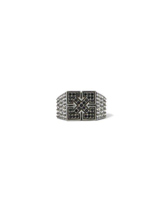 Bling Strass Arrow Ring OFF WHITE Bling Strass Arrow Ring SILVER OMOC07QS26MET001