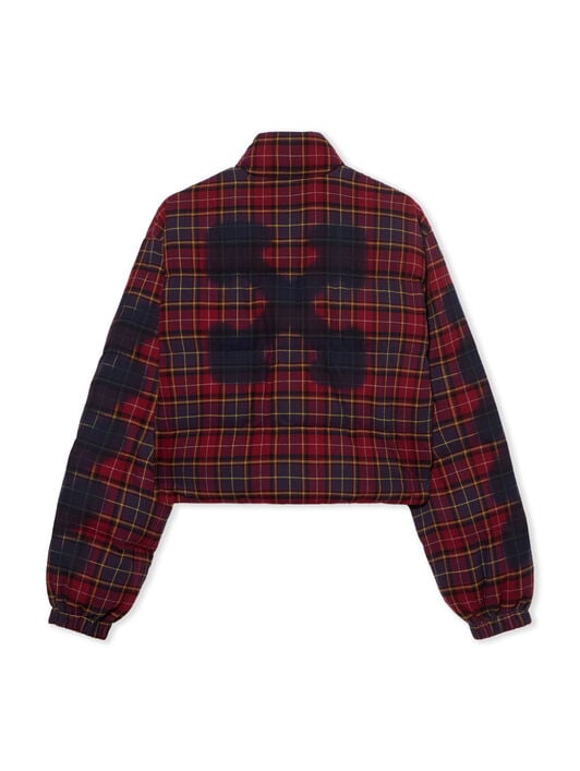 Arrow Spray Check Puffer Jacket OFF WHITE Arrow Spray Check Puffer Jacket BORDEAUX/PURPLE-BLUE IRIS OWEJ007F25FAB001