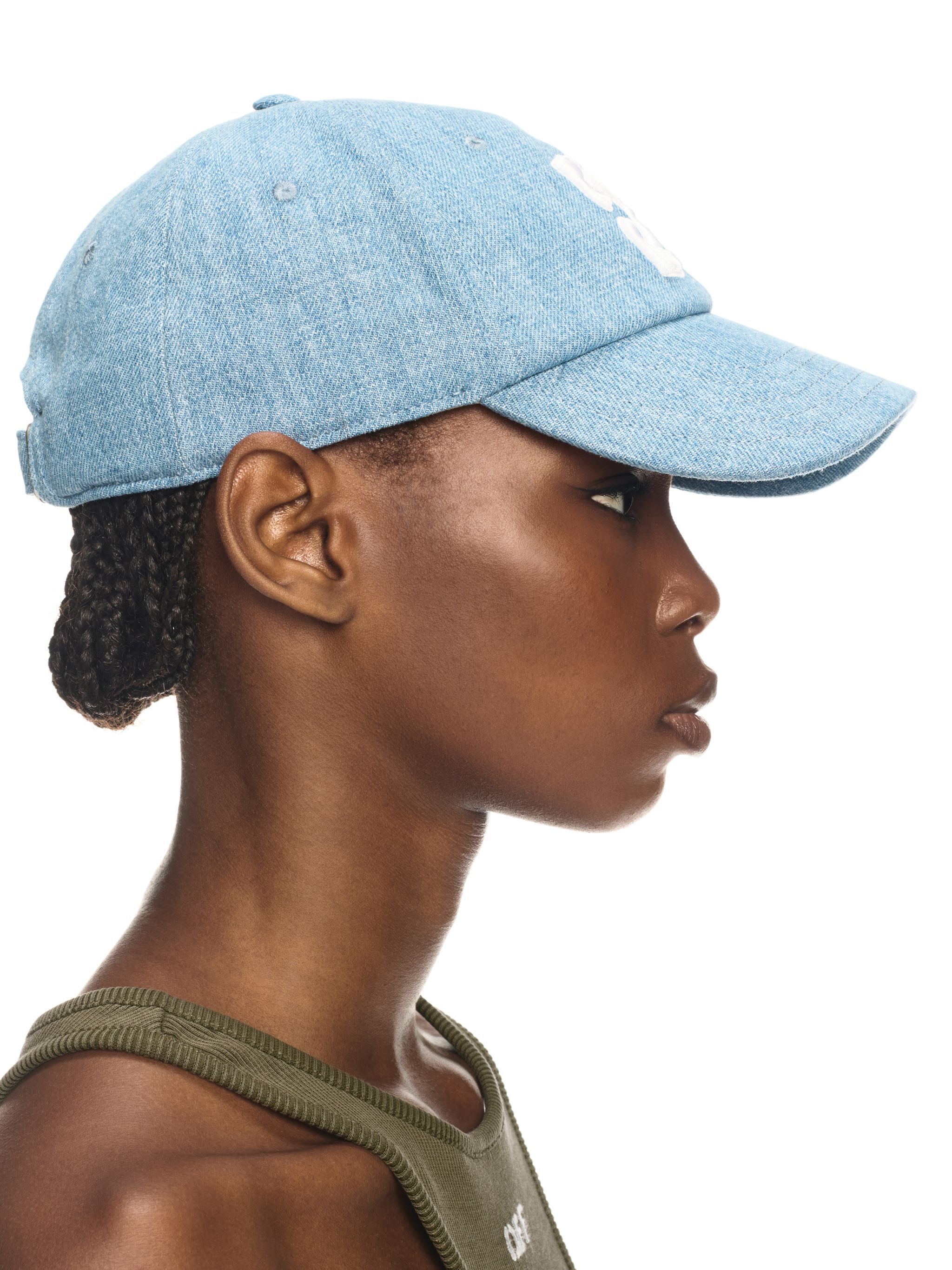 OFF WHITE Arrow Denim Baseball Cap Light Blue - White BLUE OWLA017S25DEN002
