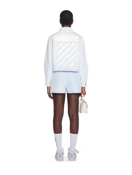 Diag Long Sleeve Denim Shirt OFF WHITE Diag Long Sleeve Denim Shirt LIGHT BLUE-WHITE OWYD013F25DEN002