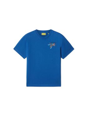 OFF WHITE T-Shirt Mit Buntem Pfeil BLAU OBAA002S25JER00D