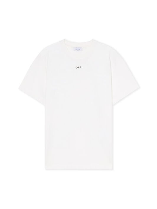 Newspaper Arrow Slim Logo Tee OFF WHITE Newspaper Arrow Slim Logo Tee WHITE - BLACK OMAA027F25JER005