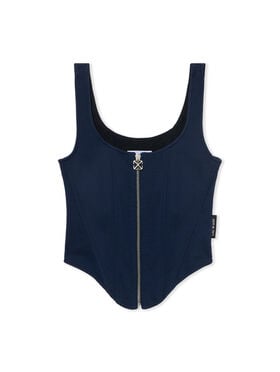 OFF WHITE Heavy Jersey Corset Top BLUE IRIS-NO COLOR OWAD26TF25JER001