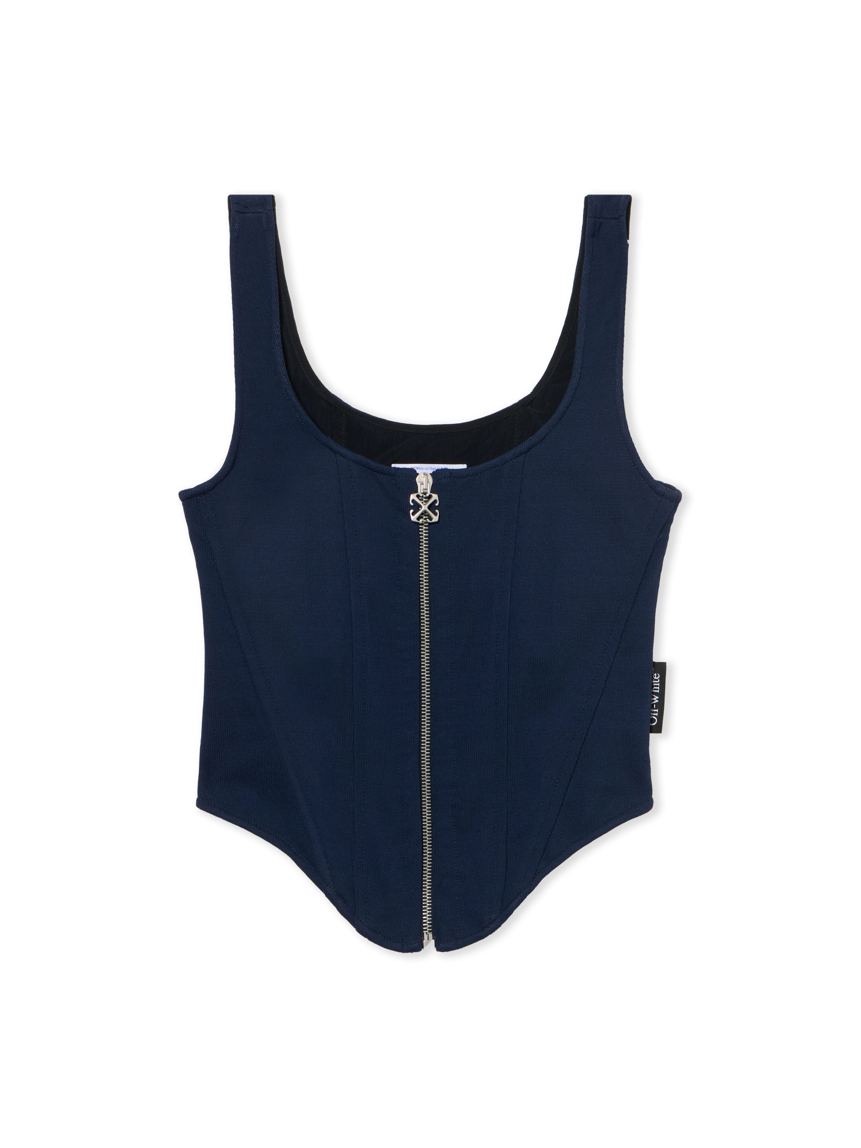 OFF WHITE Heavy Jersey Corset Top BLUE IRIS-NO COLOR OWAD26TF25JER001