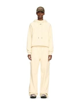 OFF WHITE Weißer Hoodie Mit Pfeile NEUTRAL OWBB035S25FLE002