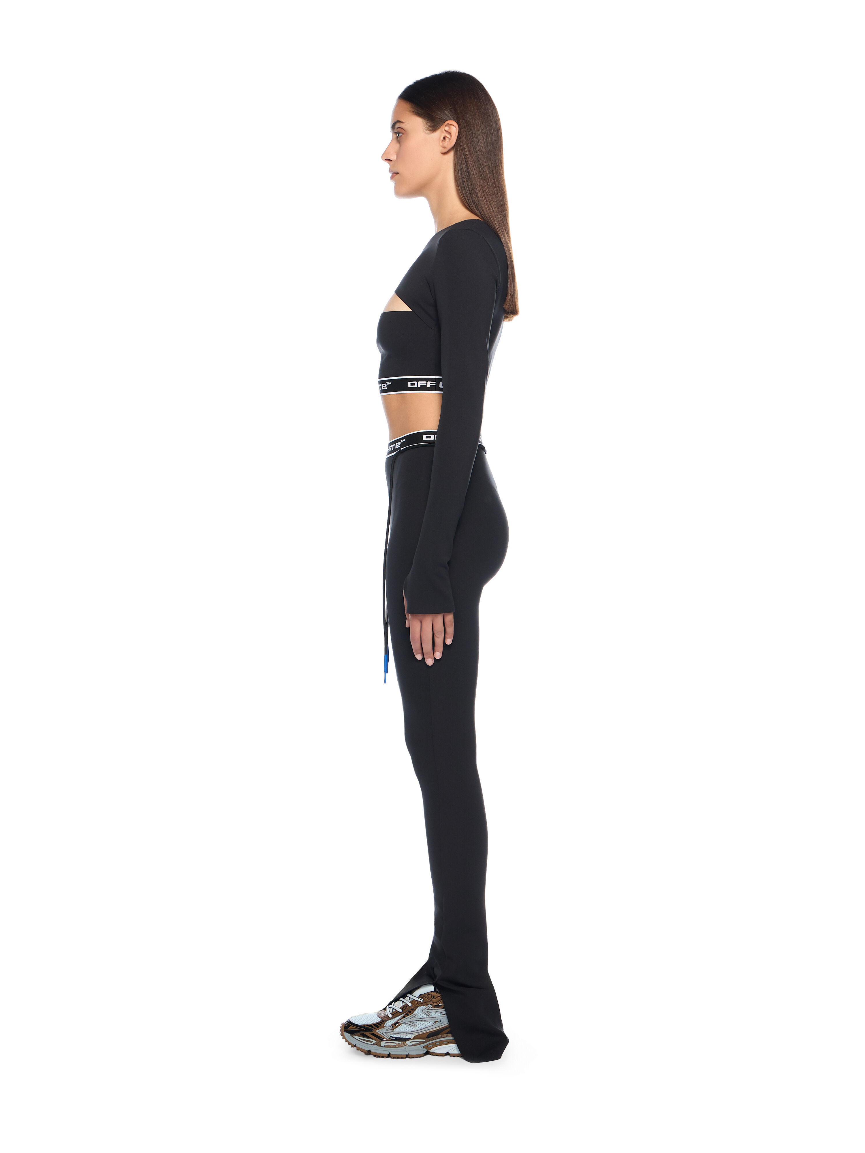 OFF WHITE Logoband Cut Out Top BLACK - FUCHSIA OWVB04CF25JER001