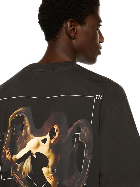 Cupid Arrow Skate Logo Tee OFF WHITE Cupid Arrow Skate Logo Tee VINTAGE BLACK - WHITE OMAA120F25JER00V