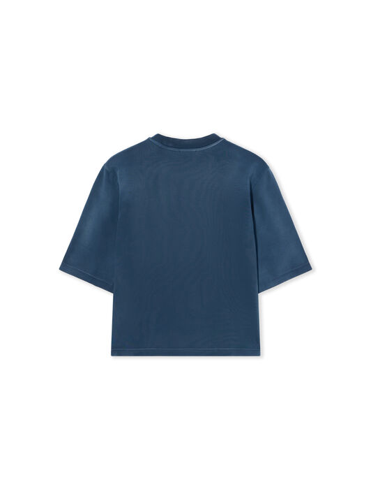 OFF WHITE Boxy Logo Tee SPRAY D. SAPPHIRE - SPRAY D. SAPPHIRE OWAA124F25JER007