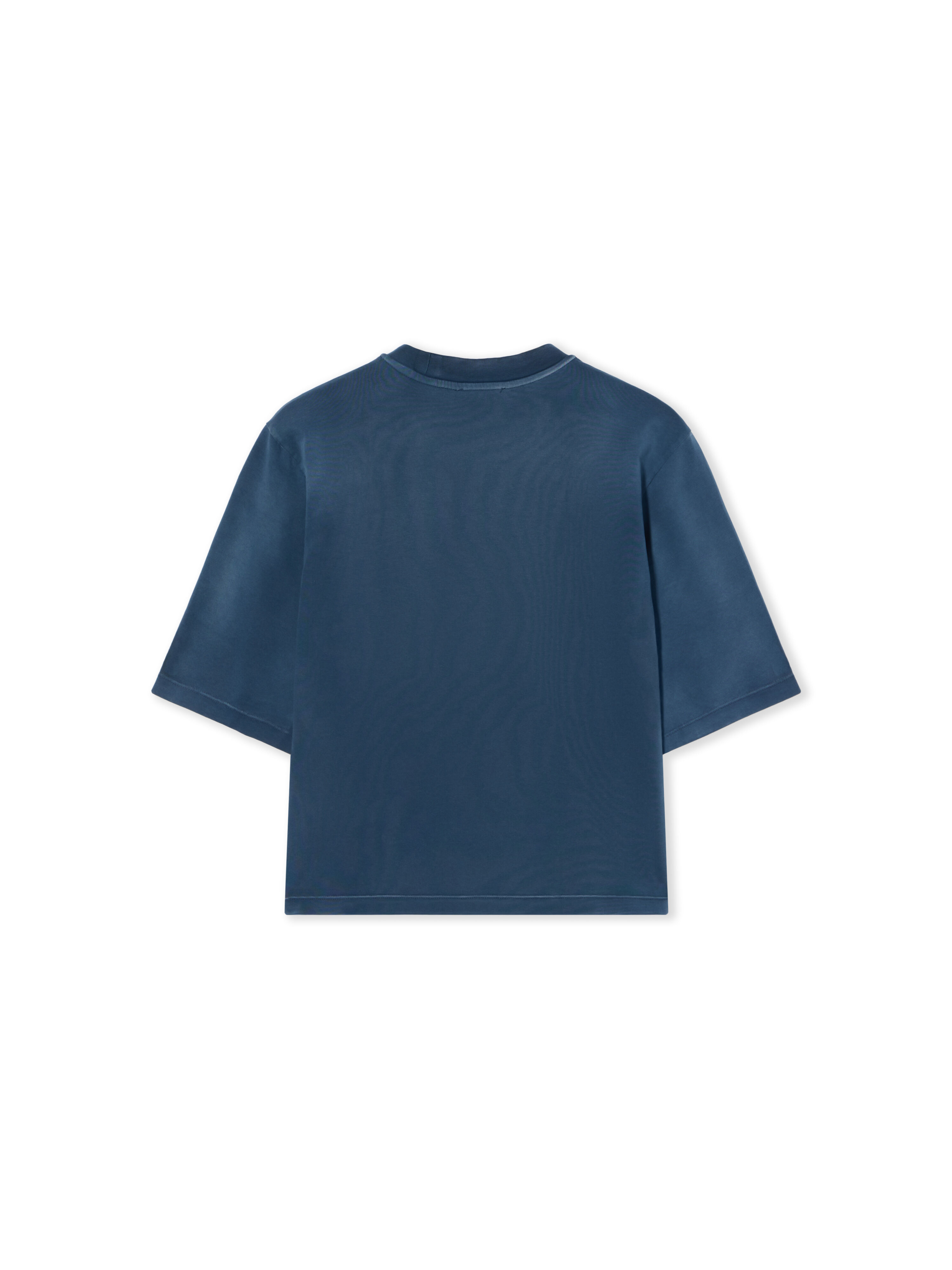 OFF WHITE Boxy Logo Tee SPRAY D. SAPPHIRE - SPRAY D. SAPPHIRE OWAA124F25JER007