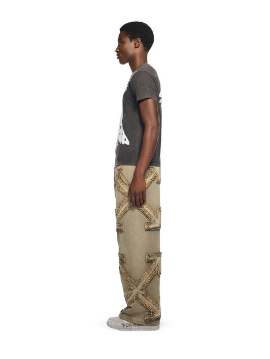 OFF WHITE Eagle 90S S/S Tee VINTAGE BLACK - WHITE OMAA16DW25JER003