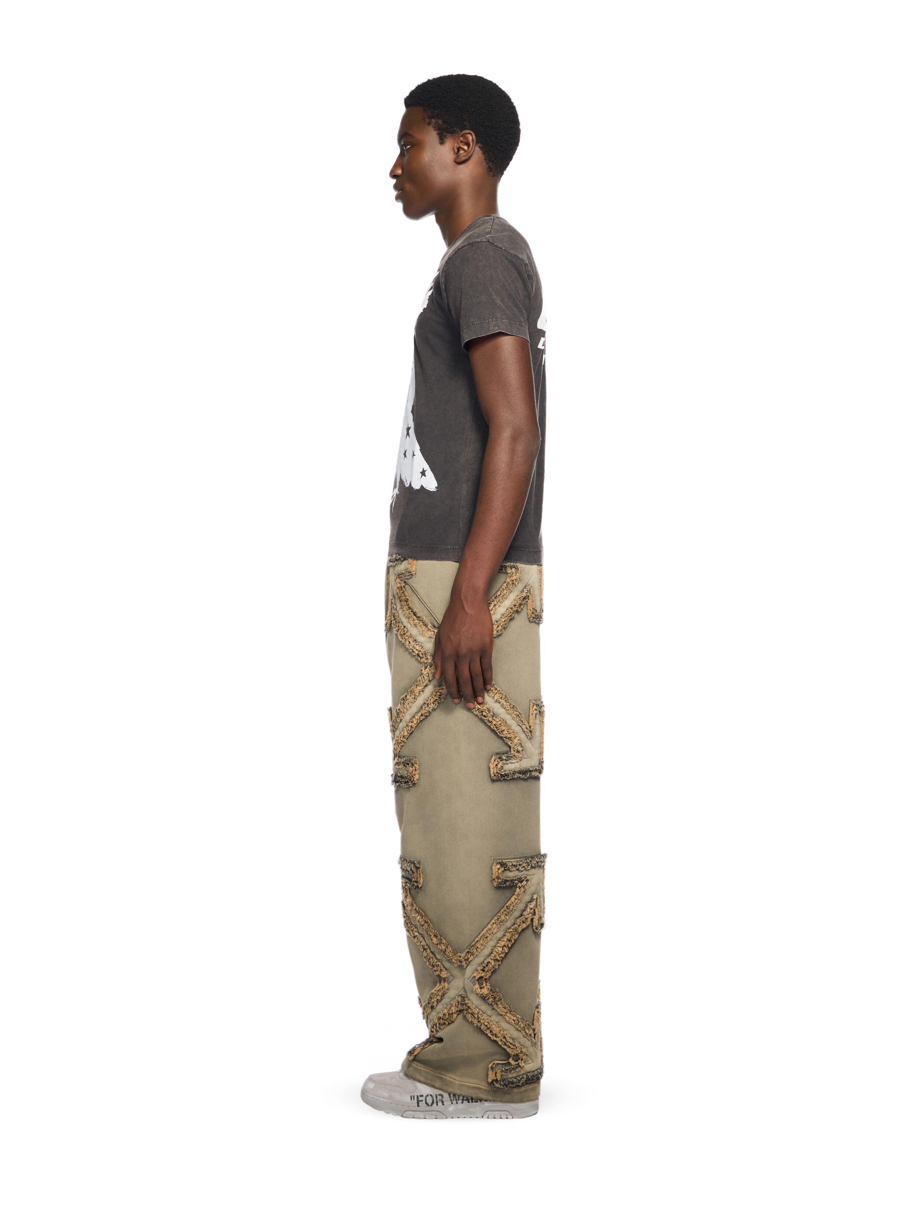 OFF WHITE Eagle 90S S/S Tee VINTAGE BLACK - WHITE OMAA16DW25JER003