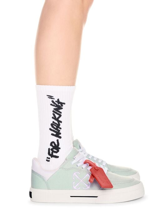 Hellblau/Weiße Canvas Vulkanisierte Sneakers OFF WHITE Hellblau/Weiße Canvas Vulkanisierte Sneakers GRUEN OWIA288F24FAB001