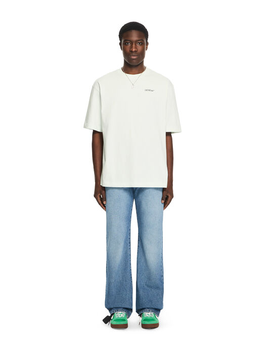 OFF WHITE Half Arrow Skate T-shirt BLUEWASH 44MAA120S26J008