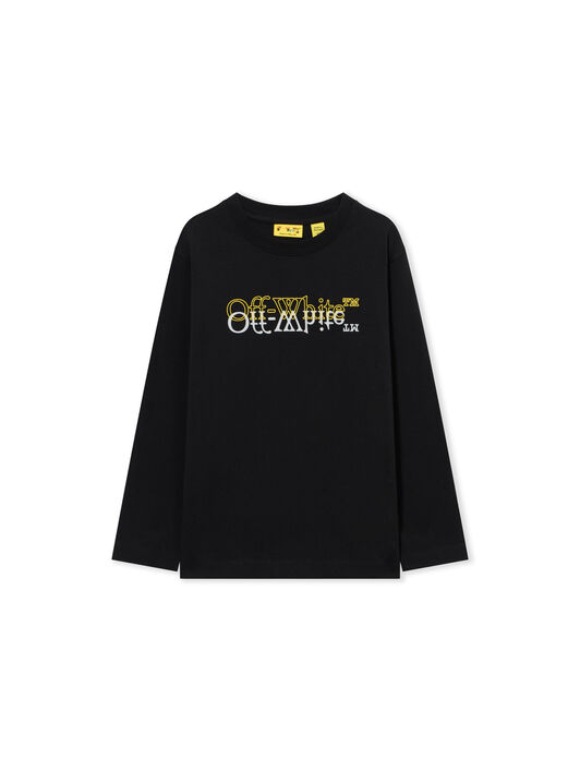 OFF WHITE Big Bookish Double Tee L/S BLACK 44BAB001S26J001