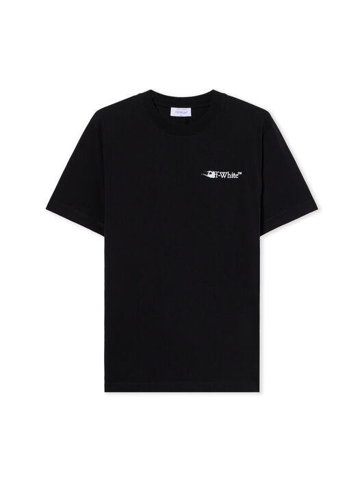 OFF WHITE Ink Arrow Slim Logo Tee BLACK - WHITE OMAA027F25JER007