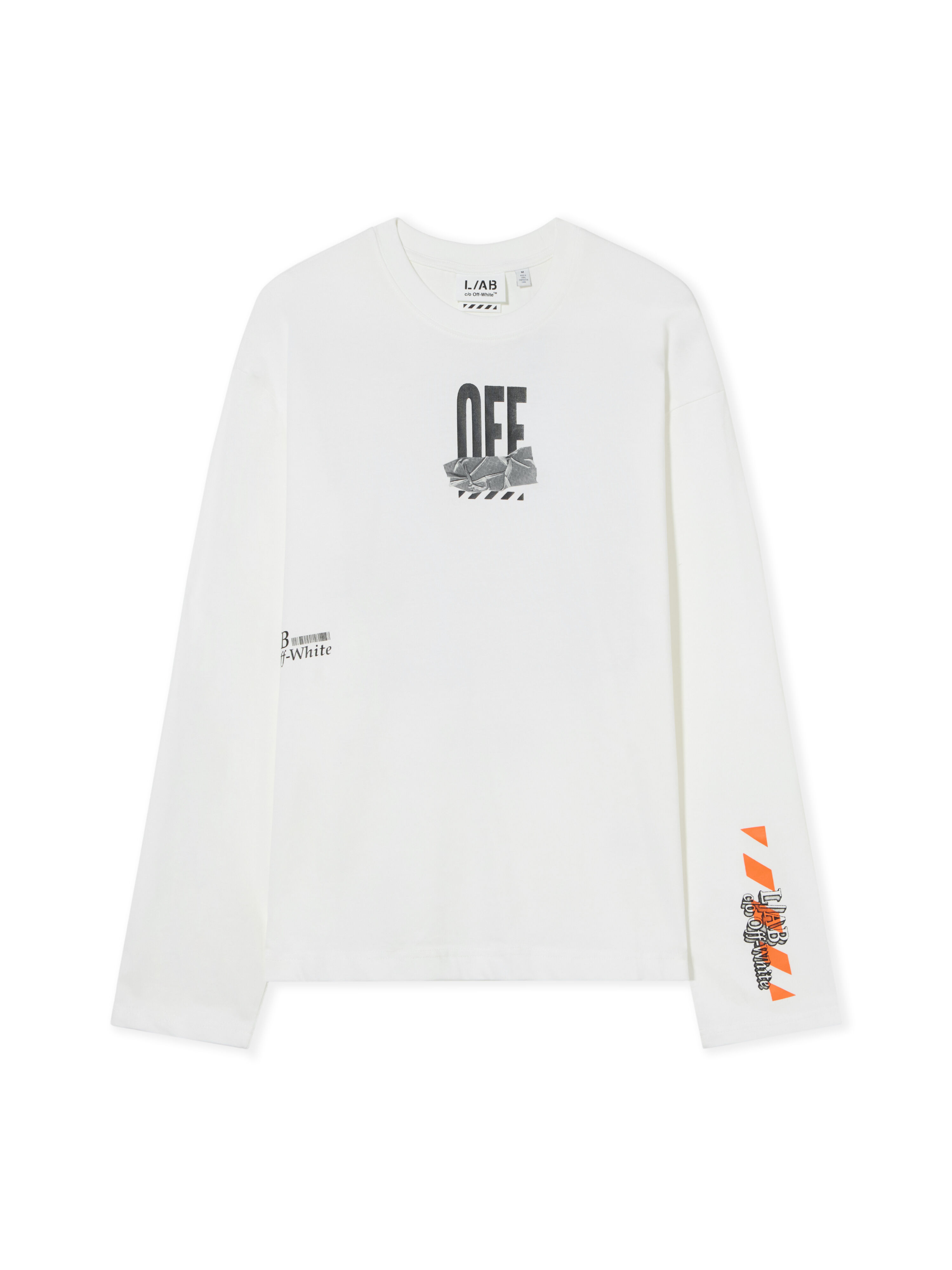 LAB L/AB Off Active Tape Long-Sleeved T-Shirt WHITE 44LABF26T081