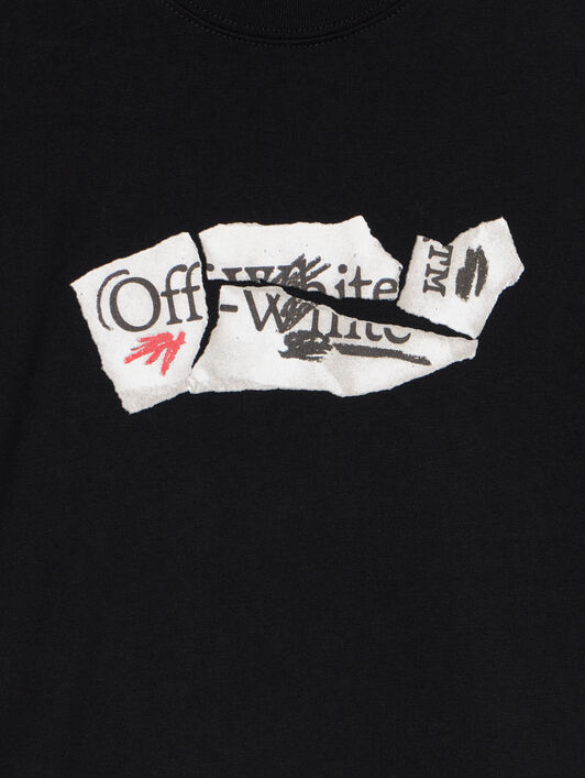 OFF WHITE Arrow Collage Logo T-Shirt BLACK - WHITE OBAA002F25JER004