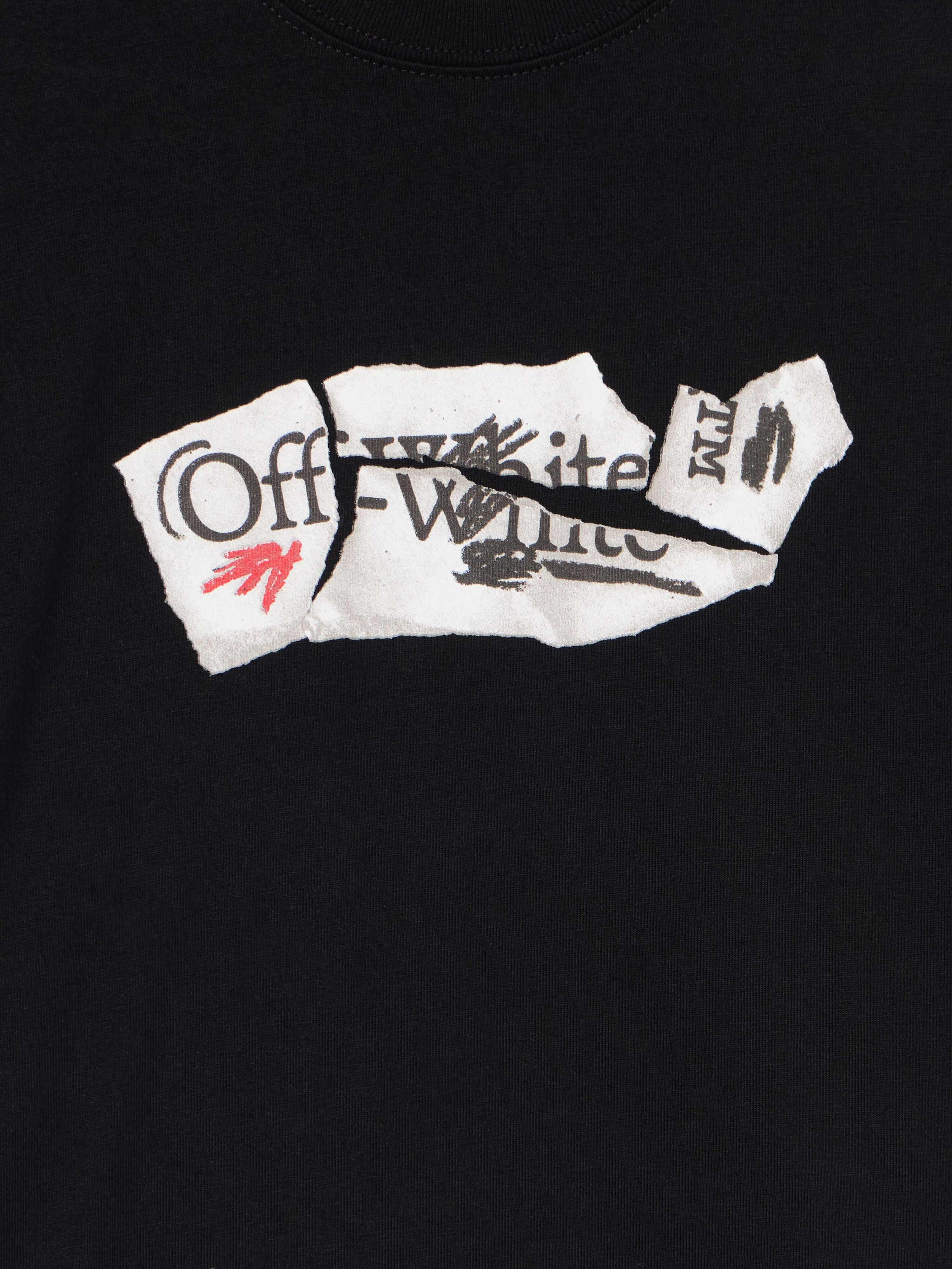 OFF WHITE Arrow Collage Logo T-Shirt BLACK - WHITE OBAA002F25JER004