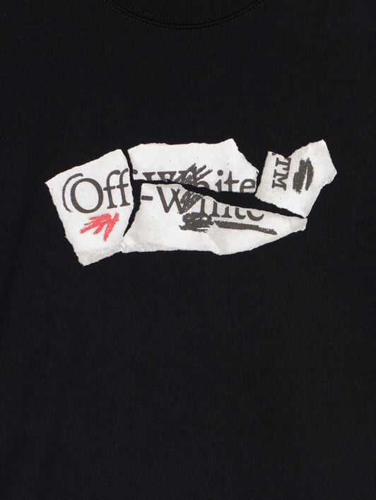 Arrow Collage Logo T-Shirt OFF WHITE Arrow Collage Logo T-Shirt BLACK - WHITE OBAA002F25JER004