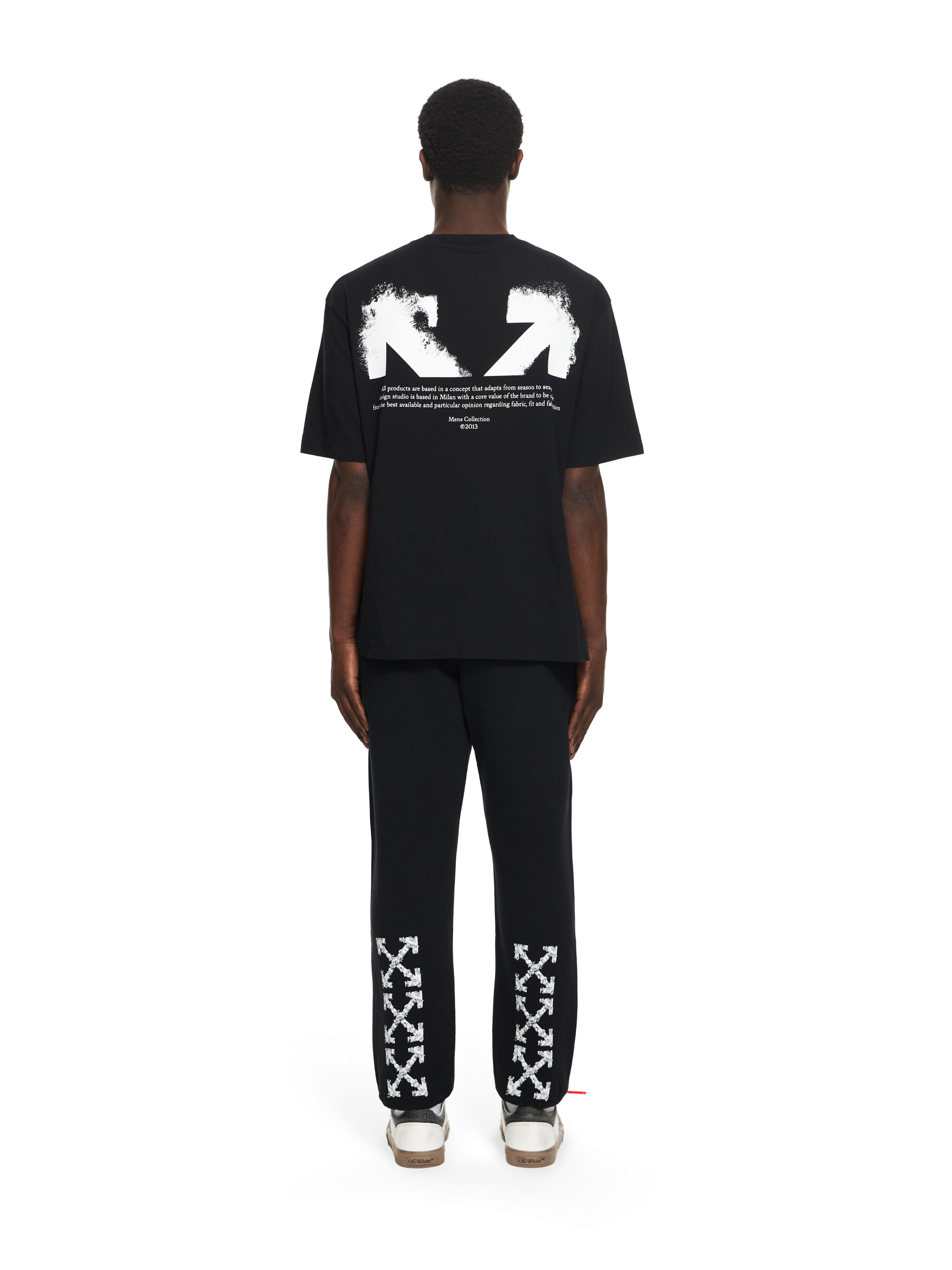 OFF WHITE Half Arrow Skate T-shirt BLACK 44MAA120S26J008