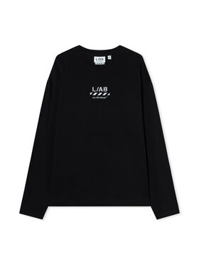 LAB L/AB Diagonal Long-Sleeve T-Shirt BLACK 44LABF26T051