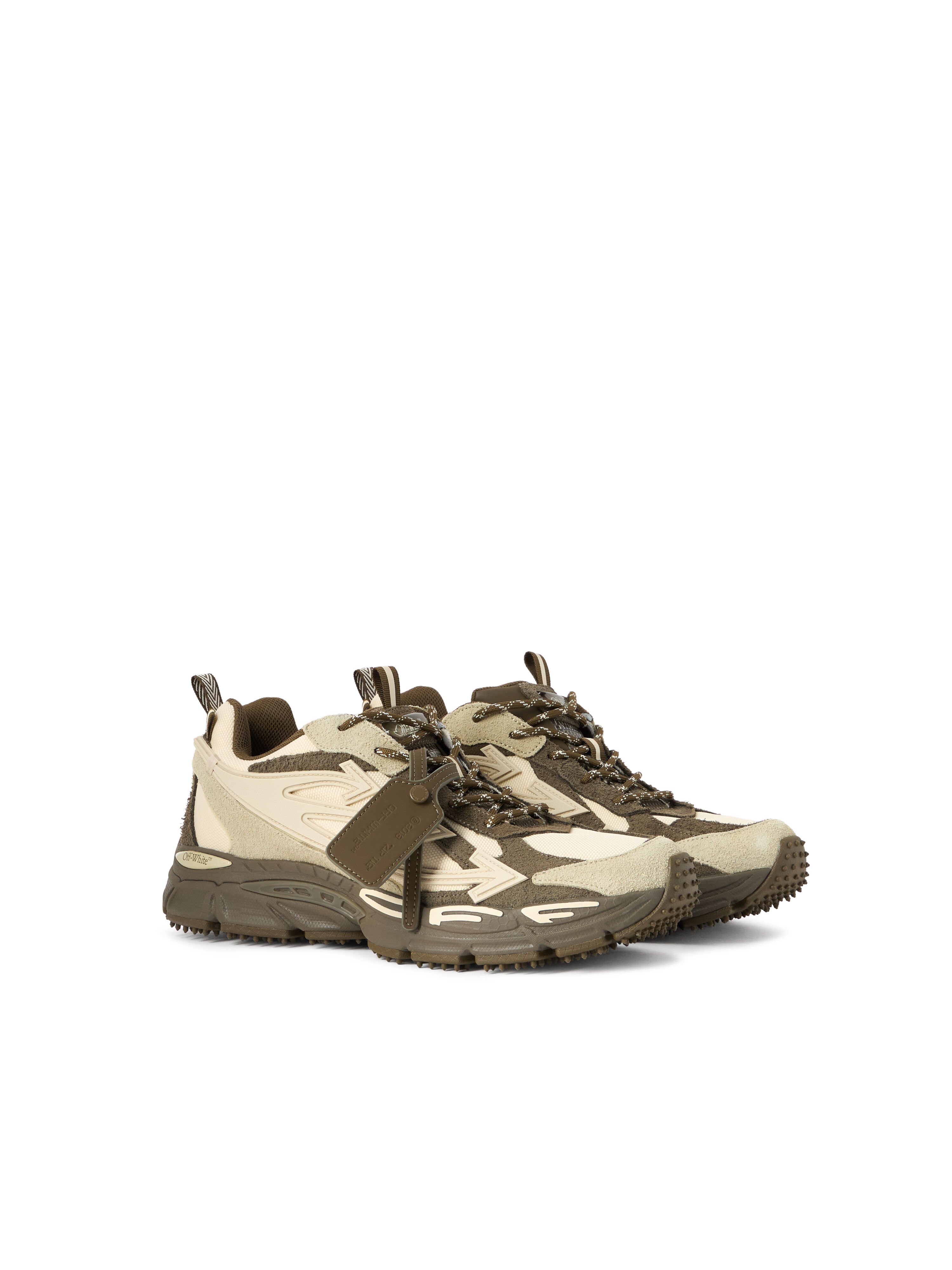 OFF WHITE Be Right Back Sneakers FOREST GREEN - SAND OMIA295F25LEA001