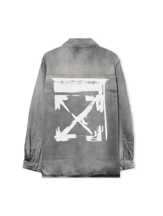 Ink Arrow Denim Shirt Jacket OFF WHITE Ink Arrow Denim Shirt Jacket BLEACH BLACK-WHITE OWYQ004F25DEN002