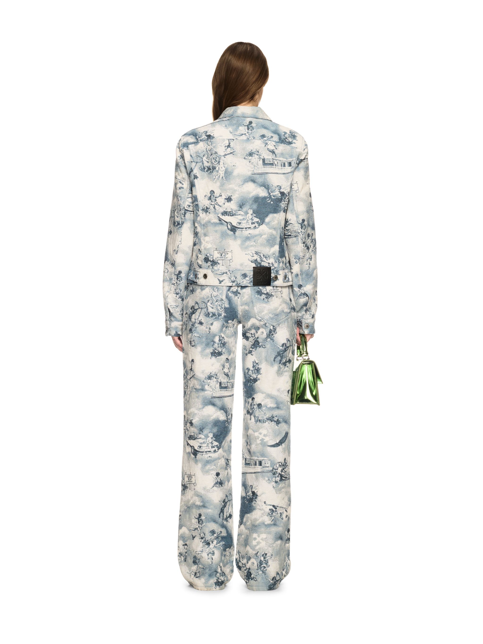 OFF WHITE Tapestry Fresco Jacket BLUE OWYE012S25FAB001