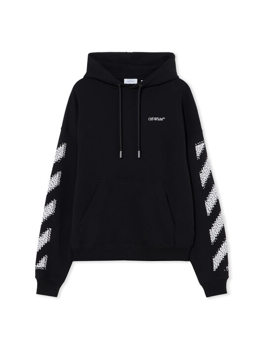 OFF WHITE Pixel Diagonal Hoodie BLACK 44MBB085G5F004