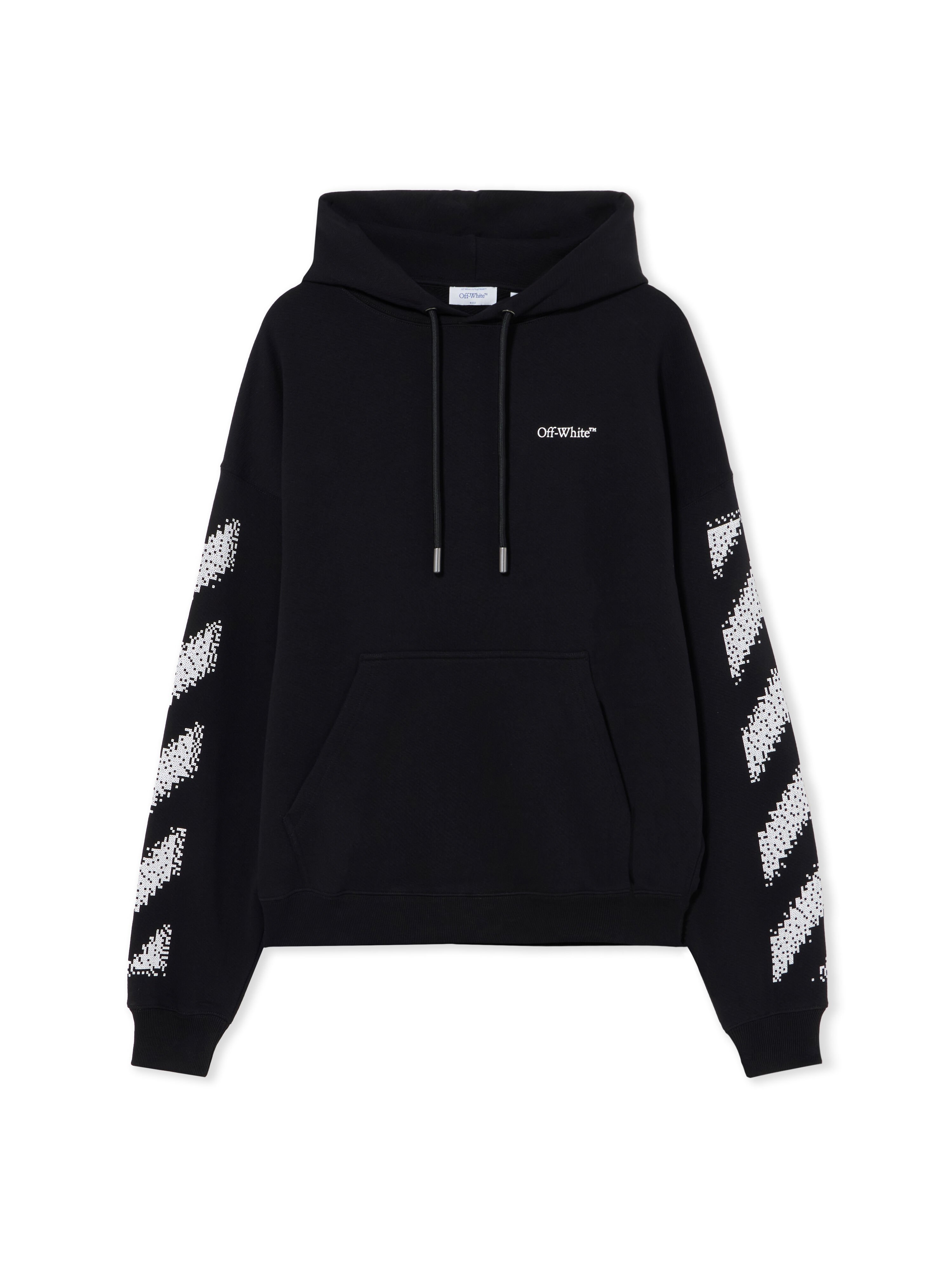 OFF WHITE Pixel Diagonal Hoodie BLACK 44MBB085G5F004