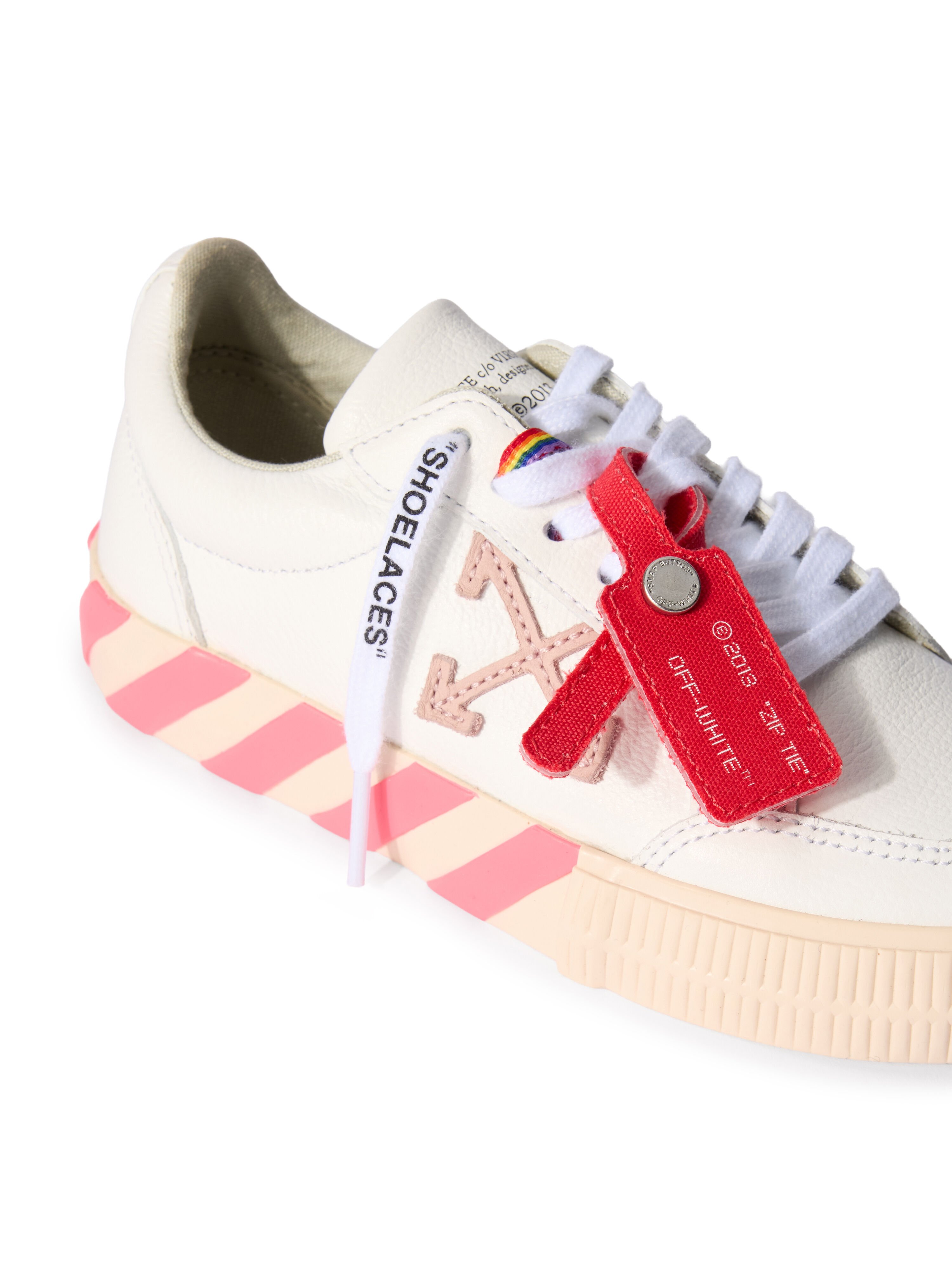 Vulcanized Low-Top Sneakers in WHITE - ROSE PINK | Off-White™