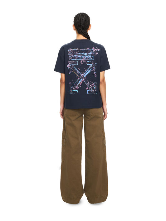 OFF WHITE Dripped Watercolor Arrow T-Shirt Night Sky-White 2AA089S26JER006