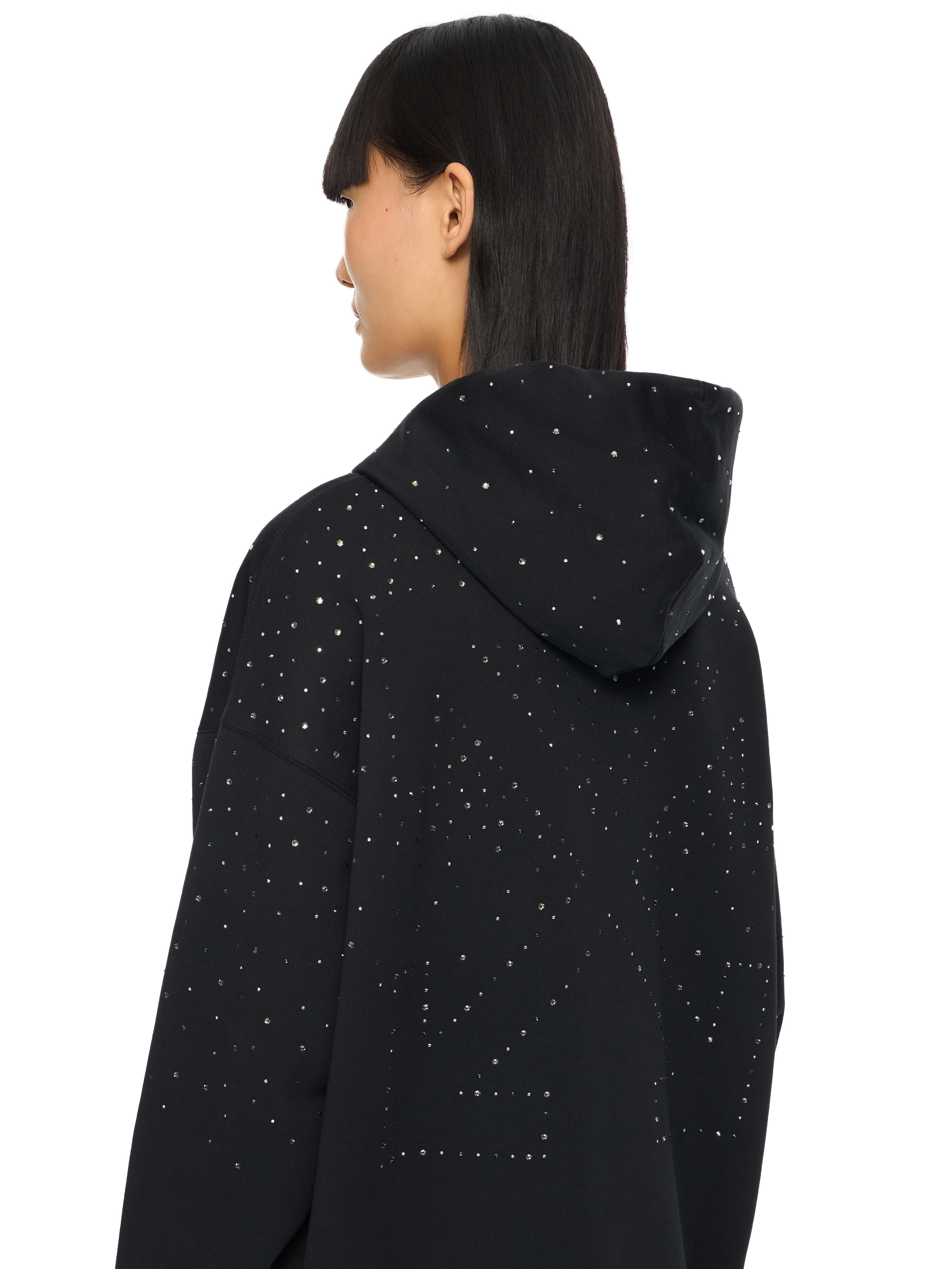 OFF WHITE OW X Swarovski Skate Hoodie BLACK 2BB06MS26FLE001