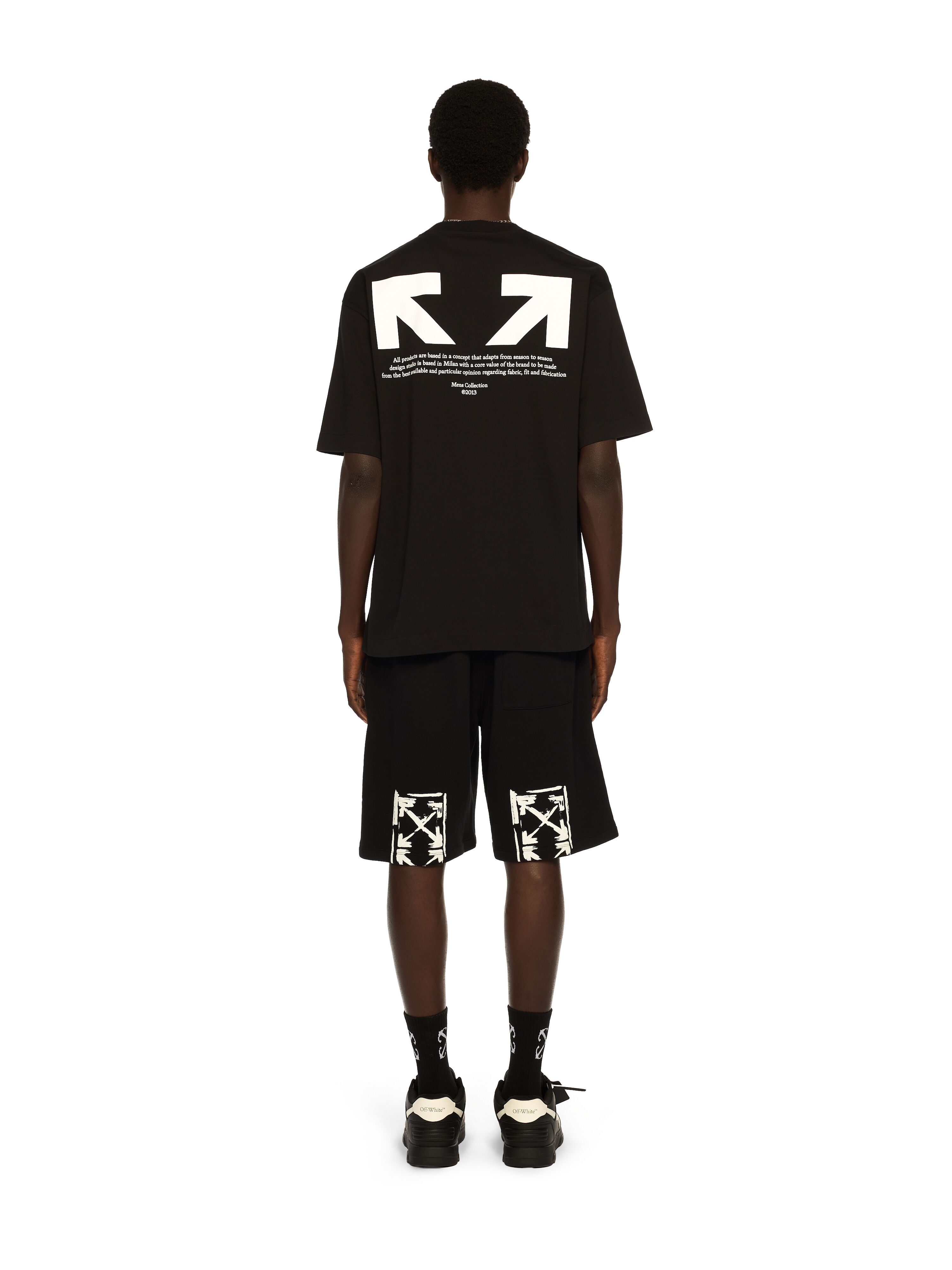 OFF WHITE Half Arrow Skate Logo T-Shirt BLACK - WHITE OMAA120F25JER013