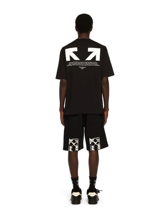 Half Arrow Skate Logo T-Shirt OFF WHITE Half Arrow Skate Logo T-Shirt BLACK - WHITE OMAA120F25JER013